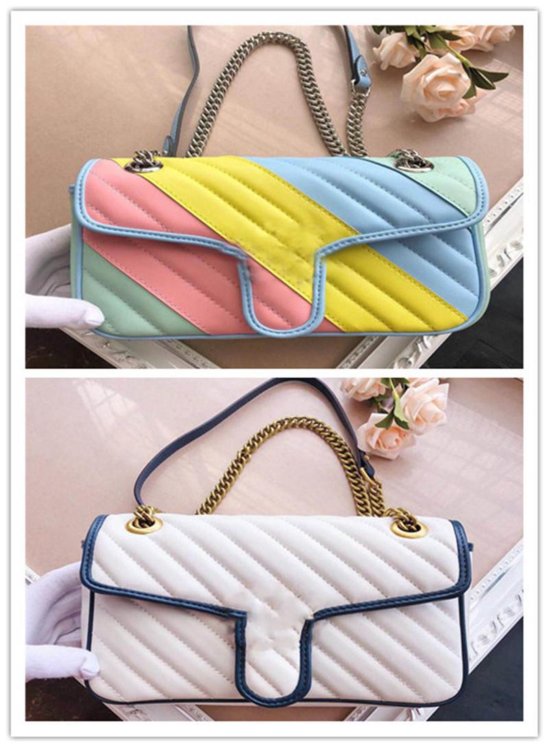 Designer Luxury Marmont Small Shoulder Rainbow Pastel NEW White navy 443497 Chain Shoulder Bag Size:26*21.5*7cm, Don't pay it
Designer Luxury Marmont Small Shoulder Rainbow Pastel NEW White navy 443497 Chain Shoulder Bag Size:26*21.5*7cm, Don't pay it