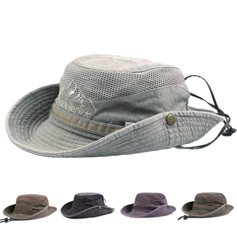 Stingy Brim Hats Summer Fisherman's For Mens Cotton Embroidery Visor Mesh Bucket Outdoor Climbing Sunshade Cap Fisherman Hat, Blue;gray
Stingy Brim Hats Summer Fisherman's For Mens Cotton Embroidery Visor Mesh Bucket Outdoor Climbing Sunshade Cap Fisherman Hat, Blue;gray