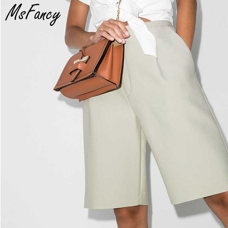 Msfancy Summer Casual Shorts Women High Waist Straight Knee Length Pants Korean Style Suit Shorts 210604, Black
Msfancy Summer Casual Shorts Women High Waist Straight Knee Length Pants Korean Style Suit Shorts 210604, Black