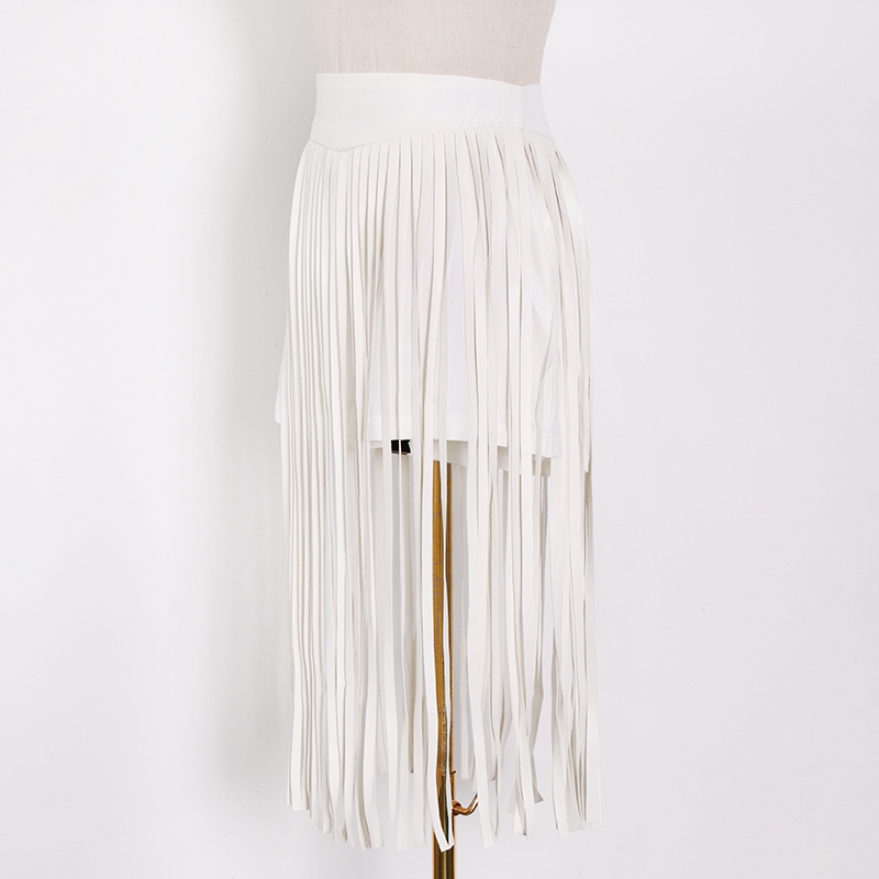 Patchwork Tassel Shirt For Women High Waist Solid Streetwear Shorts Female Summer Fashion Clothing 210521