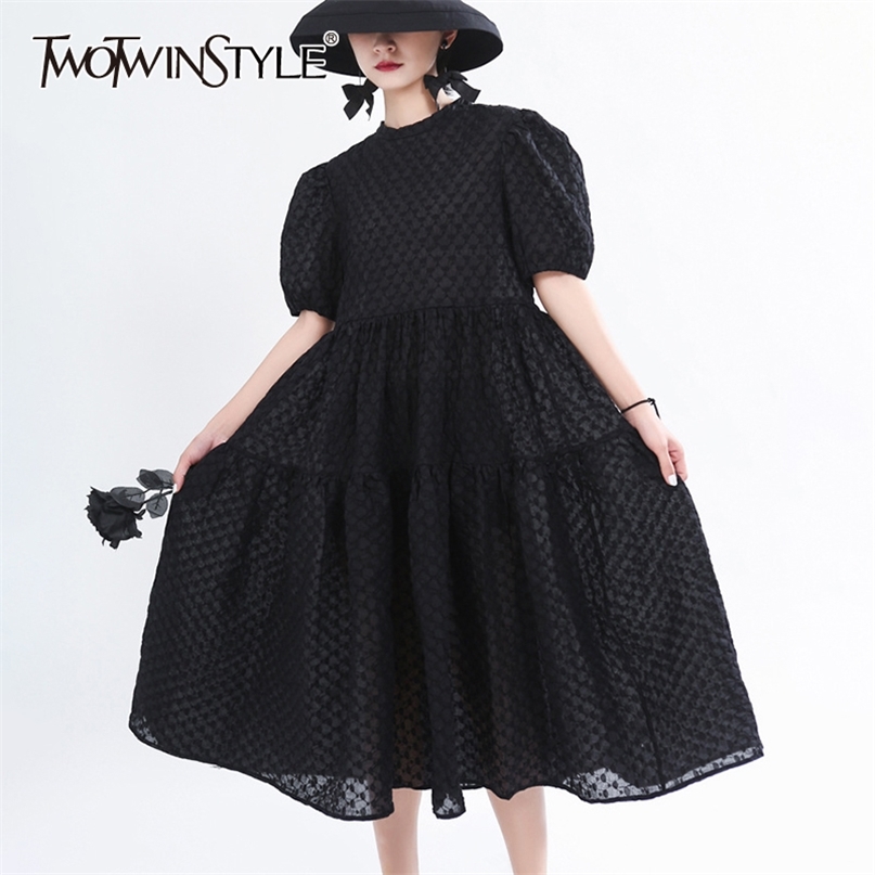 Vintage Polka Dot Women Dress O Neck Puff Short Sleeve High Waist Ruched Loose Midi Ball Gown Dresses Female 210520, Black
Vintage Polka Dot Women Dress O Neck Puff Short Sleeve High Waist Ruched Loose Midi Ball Gown Dresses Female 210520, Black