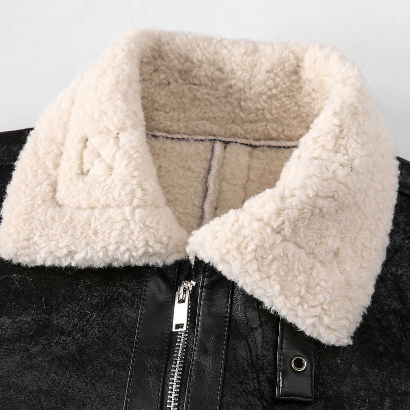 Atumn Winter Thick Leather Jackets Men Fashion Lapel Collar Faux PU Coats Mens Casual Warm High Quality Outwear Male 211018