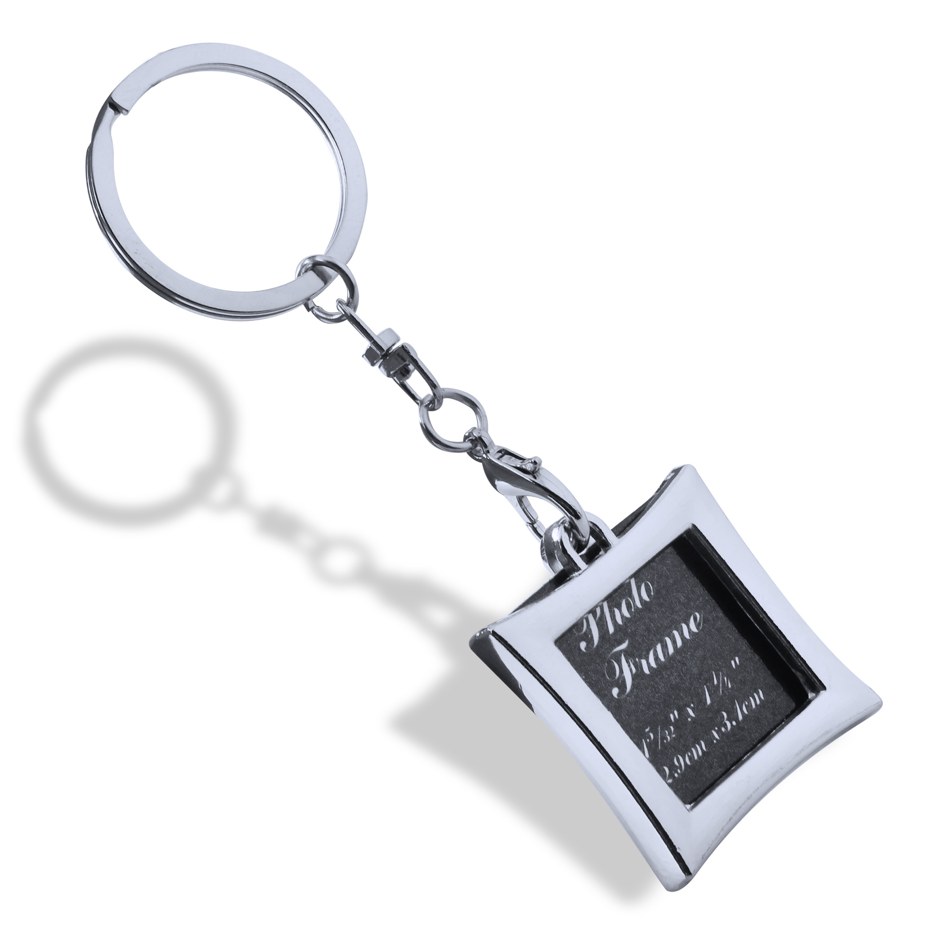 wholesale Personality creative hollow metal photo frame keychain couple keychain pendant holiday custom commemorative key pendants
