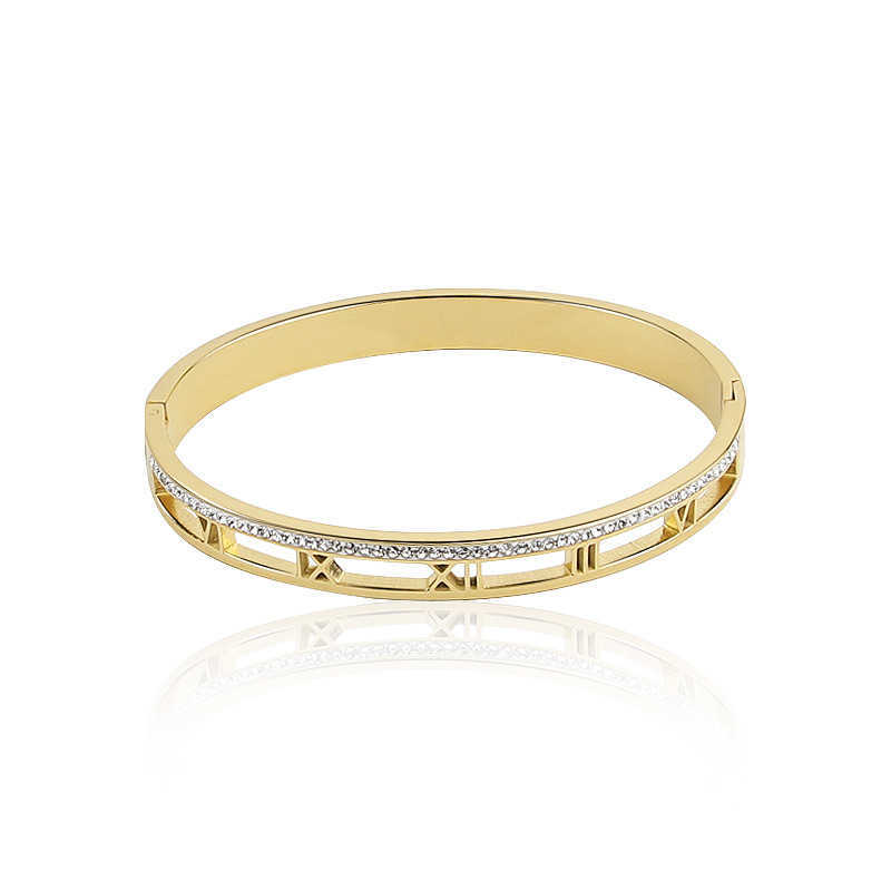 Best Selling Classic Design Elegant Hollow Roman Numerals Crystal Bracelet and Stainless Steel Jewelry Bracelet for Women Q0717
Best Selling Classic Design Elegant Hollow Roman Numerals Crystal Bracelet and Stainless Steel Jewelry Bracelet for Women Q0717