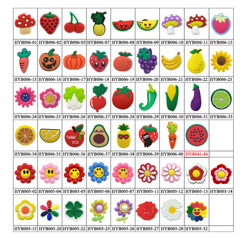 MOQ=100pcs PVC rubber shoe charms shoes accessories clog Jibz fit wristband croc buttons Decorations more than 1500 kinds for your selection
MOQ=100pcs PVC rubber shoe charms shoes accessories clog Jibz fit wristband croc buttons Decorations more than 1500 kinds for your selection