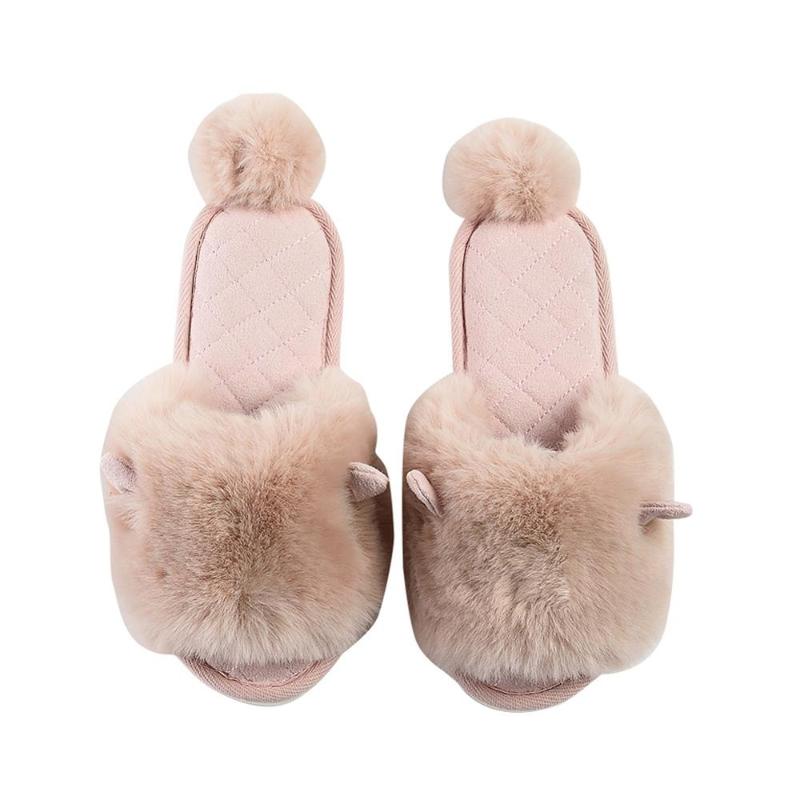 Winter Home Slippers Women's Warm Short Plush Non-slip Thick Bottom Shoes Woman Soft Indoor For Female, Black
Winter Home Slippers Women's Warm Short Plush Non-slip Thick Bottom Shoes Woman Soft Indoor For Female, Black