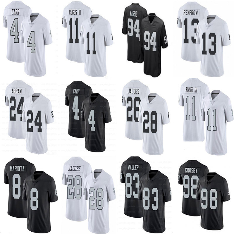 4 Derek Carr 83 Darren Waller 28 Josh Jacobs Football Jerseys 13 Hunter Renfrow 11 Henry Ruggs III 98 Maxx Crosby 24 Johnathan Abram 94 Carl Nassib 8 Marcus Mariota, Mens
4 Derek Carr 83 Darren Waller 28 Josh Jacobs Football Jerseys 13 Hunter Renfrow 11 Henry Ruggs III 98 Maxx Crosby 24 Johnathan Abram 94 Carl Nassib 8 Marcus Mariota, Mens
