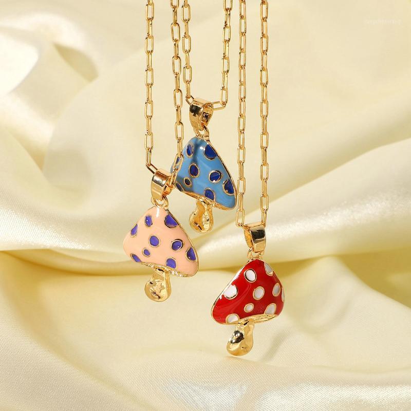 Chains Ins Vintage Color Mushroom Necklace Simple Drop Oil Fairy Pendant Necklaces For Women Girls Fashion Jewelry
Chains Ins Vintage Color Mushroom Necklace Simple Drop Oil Fairy Pendant Necklaces For Women Girls Fashion Jewelry