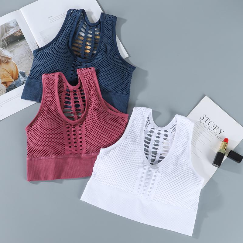 Sexy Solide Soutien-gorge Soutien-gorge respirant Sans couture Filness Soft Soft Plein Cap Push Up Rassembler Bramette BH Brars de force élastiqu