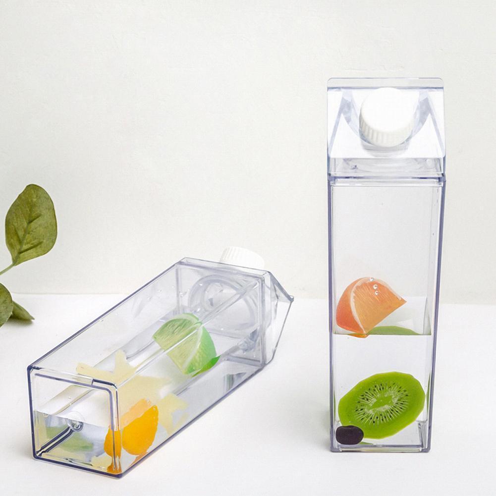 500ml Plastic Clear Milk Carton Water Bottle New Reusable Juice Transparent Sport Leakproof Cup2020 Box Milk Drinking Water S8H9
500ml Plastic Clear Milk Carton Water Bottle New Reusable Juice Transparent Sport Leakproof Cup2020 Box Milk Drinking Water S8H9