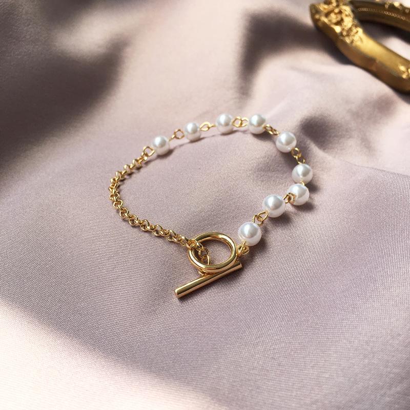 Link, Chain Temperament Lady Charm Simple Daily Wear Asymmetric Pearl Metal Bracelet Bracelets For Women, Black
Link, Chain Temperament Lady Charm Simple Daily Wear Asymmetric Pearl Metal Bracelet Bracelets For Women, Black