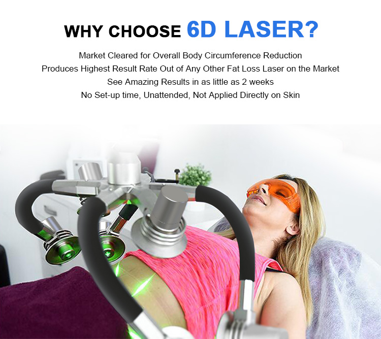 6D Non-Invasive laser Shape sliming beauty machine With 532nm Green Red Light Body Contouring Maquina Laser Fat Burner Loss Weight equipment
