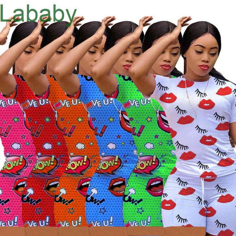 Women Tracksuits Two Piece Set Designer Lips Pattern Printed Casual Short T Shirt Shorts Outfits Summer Club Lady Casual Sports Suit, White
Women Tracksuits Two Piece Set Designer Lips Pattern Printed Casual Short T Shirt Shorts Outfits Summer Club Lady Casual Sports Suit, White
