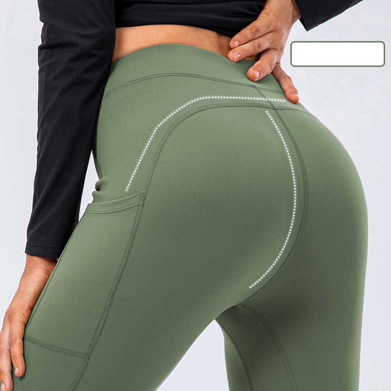 Leggings Nude Yoga Pants Double-sided Brushed Drawstring Hip Lifting Tight Sports Running Fitness Pants girls joggers