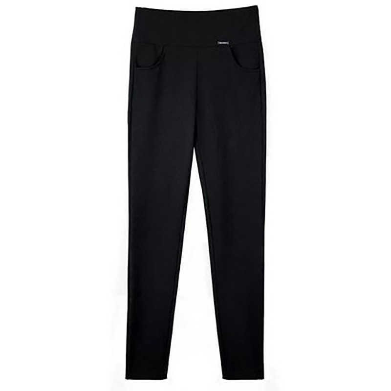 Getry Damskie Leggings Women External Wear Black High Waist Leginsy Ocieplane Ladies Casual Elasticty Pencil Mujer 210604