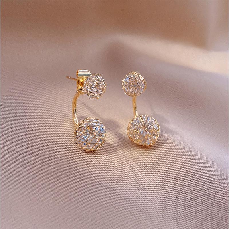 Dangle & Chandelier Arrival Fashion Drop Earrings Metal Trendy Round Women Zircon Braided Front And Back Button Jewelry, Silver
Dangle & Chandelier Arrival Fashion Drop Earrings Metal Trendy Round Women Zircon Braided Front And Back Button Jewelry, Silver
