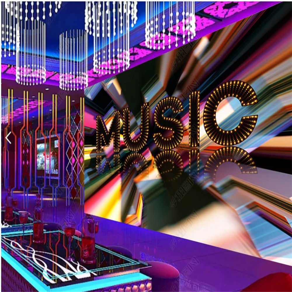 Modern Art Bar KTV Music wallpapers Background Wall 3d murals wallpaper for living room