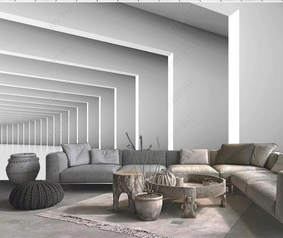 Extension space cement wall 3d background murals wallpaper for living room 3d customized wallpaper