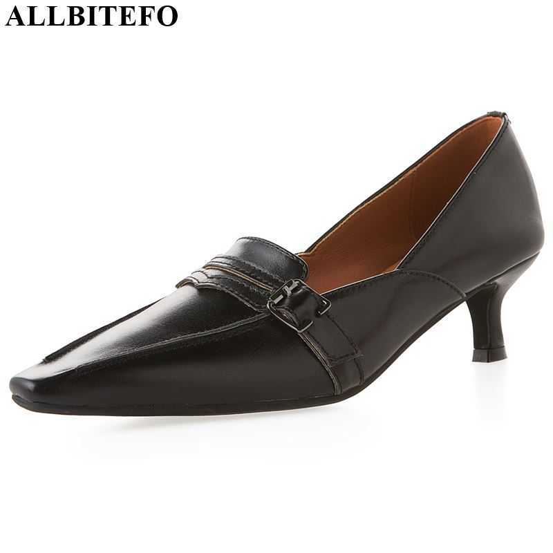 ALLBITEFO natural genuine leather high heel shoes comfortable office high heels elegant spring square toe women heels 210611, As picture
ALLBITEFO natural genuine leather high heel shoes comfortable office high heels elegant spring square toe women heels 210611, As picture