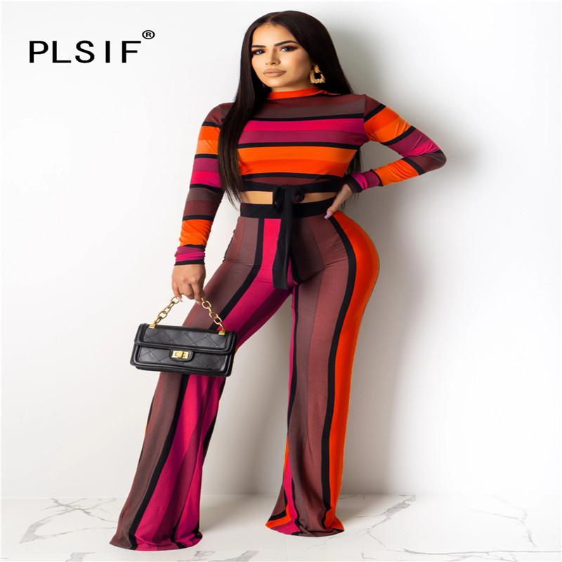 Women's Two Piece Pants Women Striped Color Long Sleeve Round Neck T-shirt Elastic Waist Flared Street Fashion Slim 2-piece Autumn And Winte, White
Women's Two Piece Pants Women Striped Color Long Sleeve Round Neck T-shirt Elastic Waist Flared Street Fashion Slim 2-piece Autumn And Winte, White