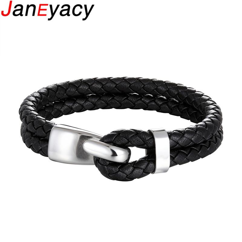 Link, Chain Brand Creative Black Multi-layer Leather Bracelet Men Stainless Steel Fashion Bangles Gifts Pulseras
Link, Chain Brand Creative Black Multi-layer Leather Bracelet Men Stainless Steel Fashion Bangles Gifts Pulseras