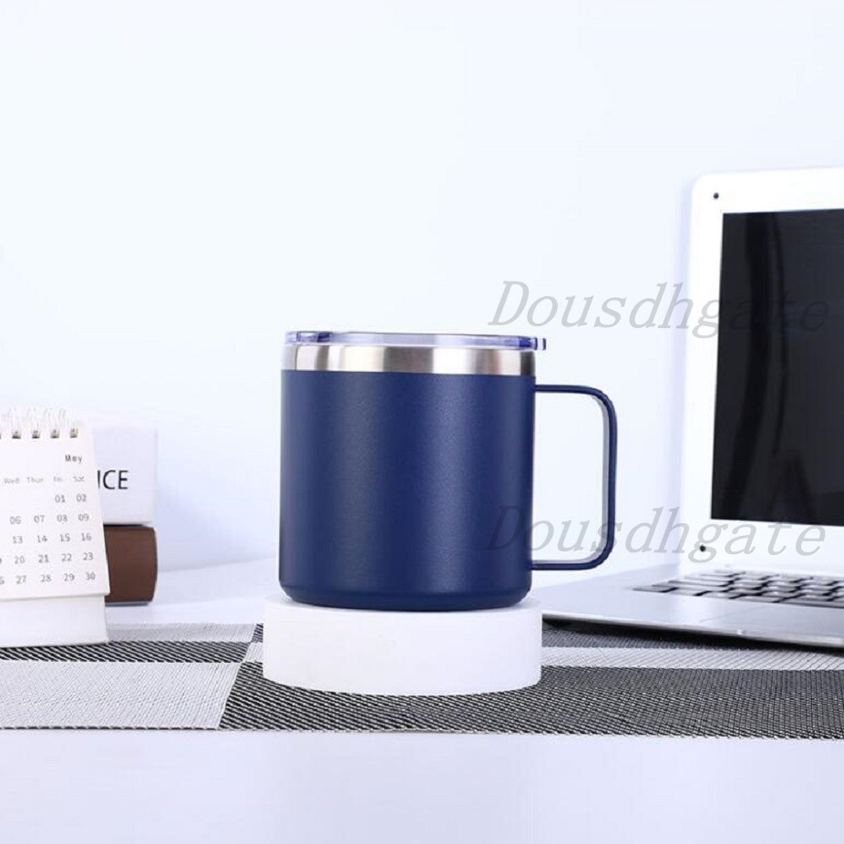 14 oz stainless steel Cup Vacuum Double layer Beer gs Insulated 14oz Cups With handle 11-Colors by Quality coffee cup Free shipping