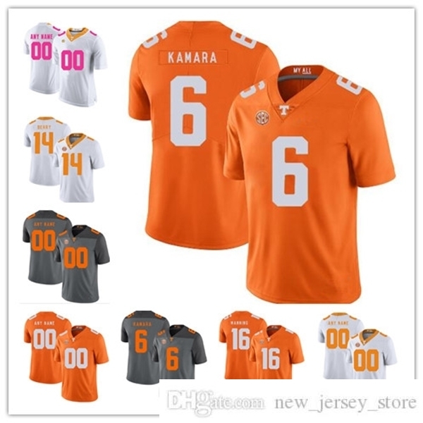 Custom Tennessee Volunteers #6 Alvin Kamara 16 Peyton Manning 1 Jason Witten 14 Eric Berry 2019 NCAA Football Vols Jersey Orange Gray White, Grey
Custom Tennessee Volunteers #6 Alvin Kamara 16 Peyton Manning 1 Jason Witten 14 Eric Berry 2019 NCAA Football Vols Jersey Orange Gray White, Grey