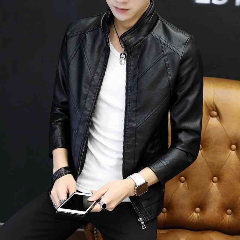 2021 men's motorcycle leather spring and new leather Korean slim fit men's leather fashion men's trend, Red
2021 men's motorcycle leather spring and new leather Korean slim fit men's leather fashion men's trend, Red