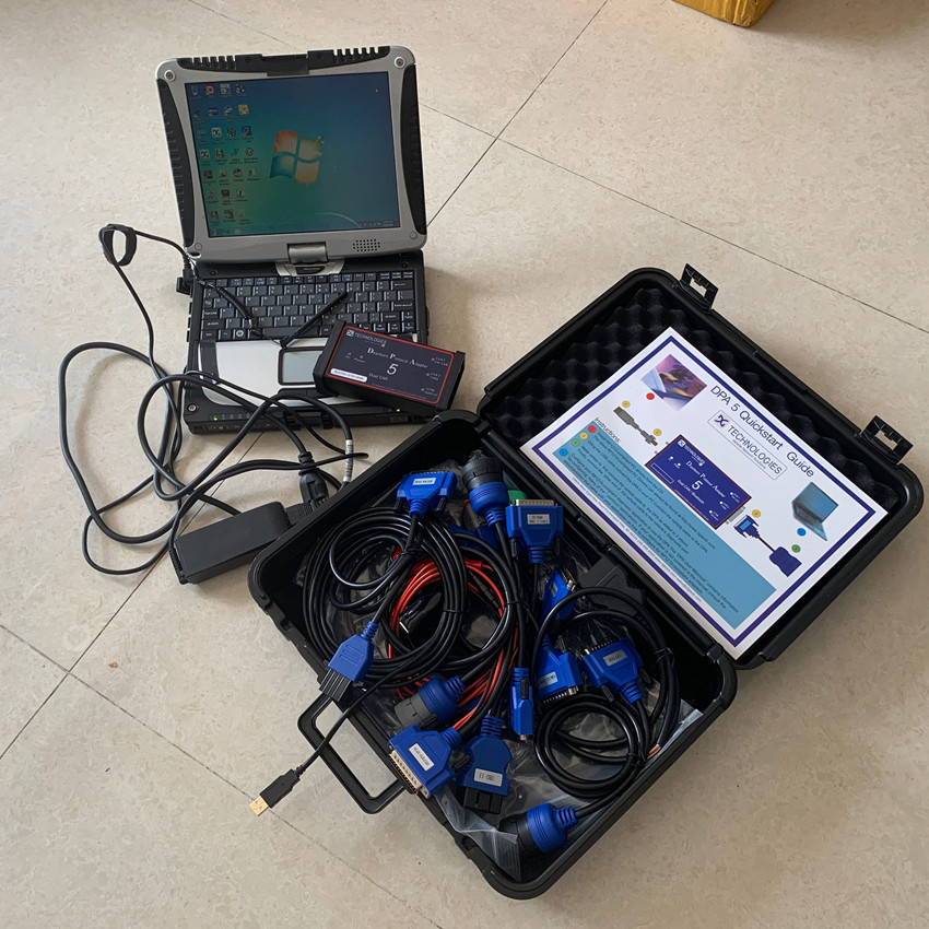 Dpa5 Usb Diesel truck diagnostic scanner Tool Software with Laptop Cf19 Touch Screen cables Full Set Heavy Duty Scan 2 Years Warranty 
Dpa5 Usb Diesel truck diagnostic scanner Tool Software with Laptop Cf19 Touch Screen cables Full Set Heavy Duty Scan 2 Years Warranty