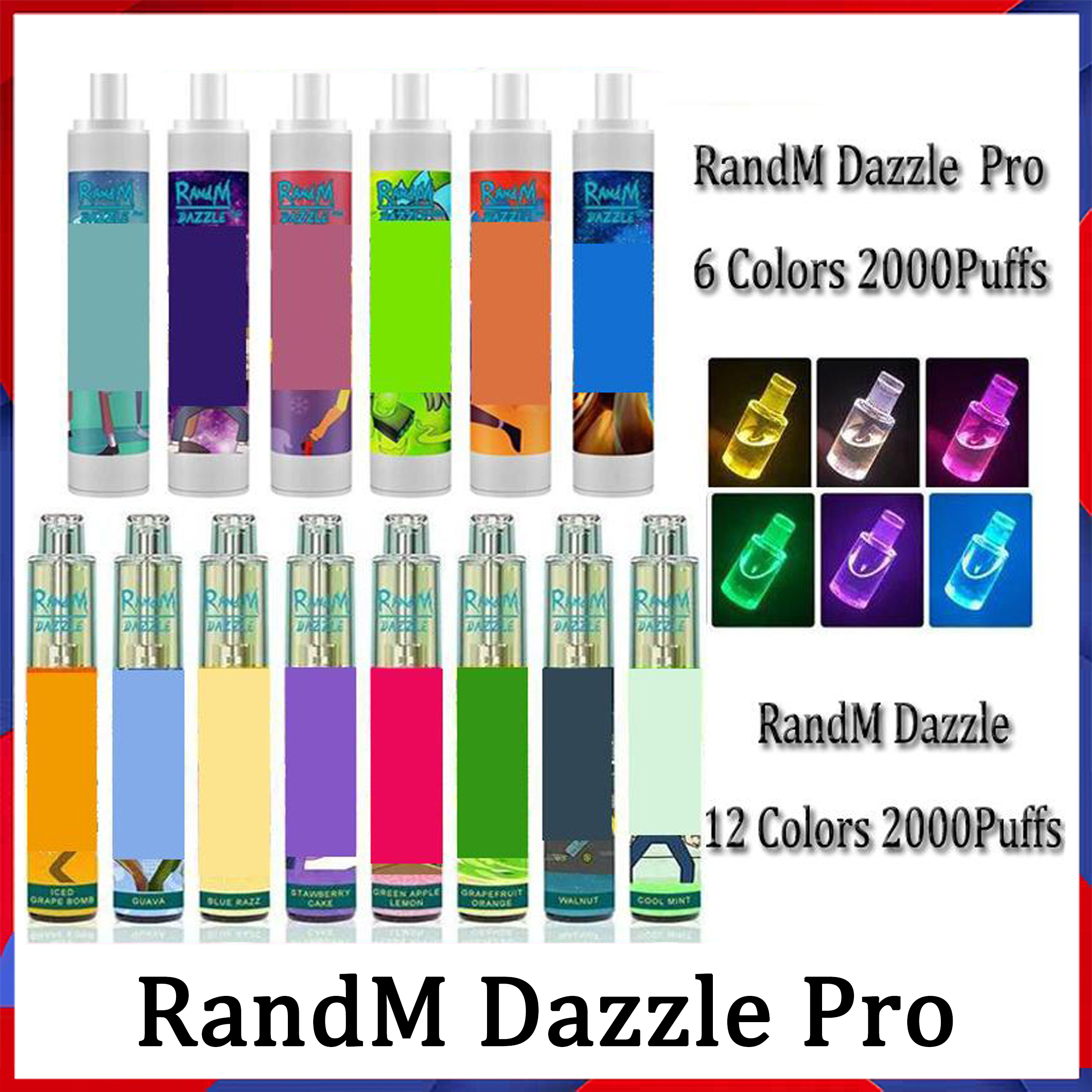 100% Authentic RandM Dazzle Pro Disposable Electronic Cigarettes Device Kit 6ml Pods 2000 2600 Puffs 1100mAh Battery Vape Bar Pen refilled
100% Authentic RandM Dazzle Pro Disposable Electronic Cigarettes Device Kit 6ml Pods 2000 2600 Puffs 1100mAh Battery Vape Bar Pen refilled