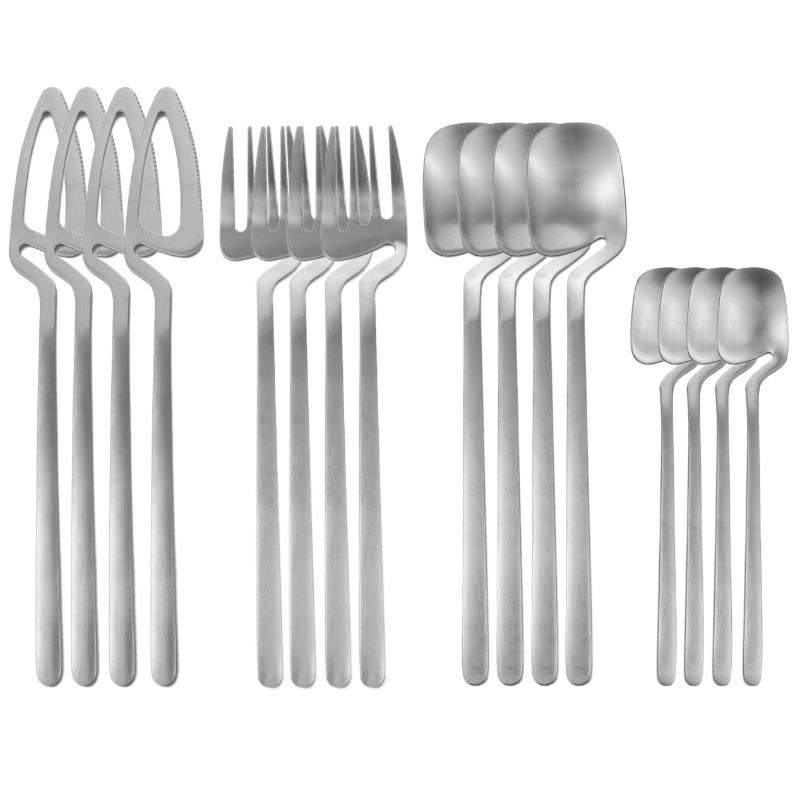 Dinnerware Sets 16pcs Silver Tableware Set Kitchen Spoon Fork Knife Cutlery Tools Matte Black Dinner Dishwasher Safe
Dinnerware Sets 16pcs Silver Tableware Set Kitchen Spoon Fork Knife Cutlery Tools Matte Black Dinner Dishwasher Safe