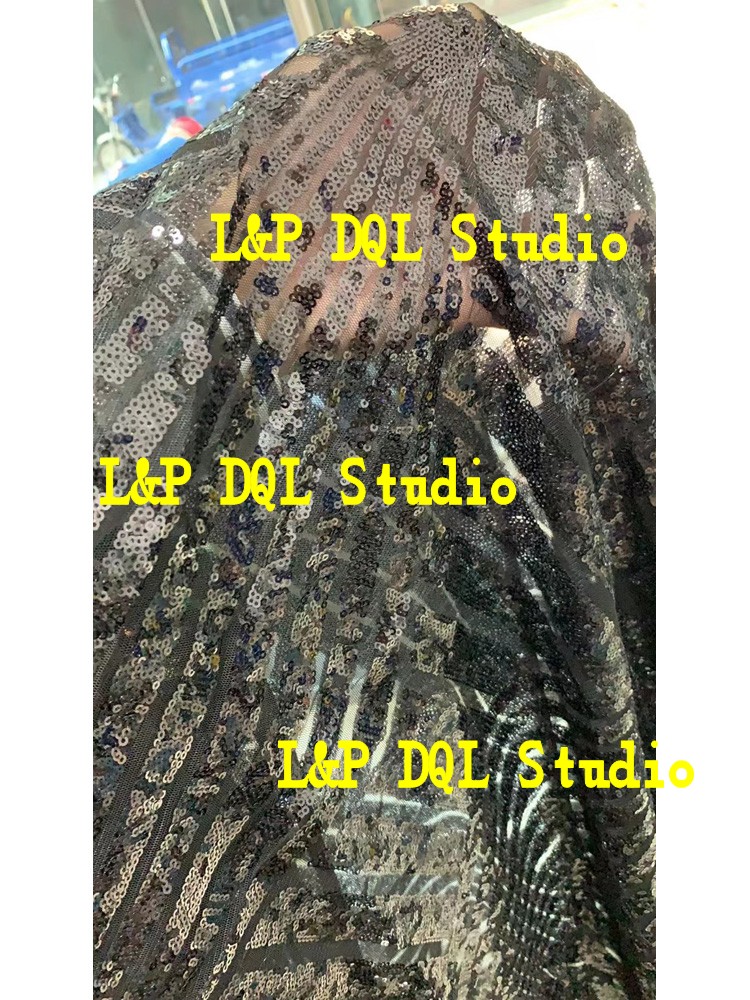 Sexy Black Shining Sequins Long Sleeves Mermaid Evening Dresses Zipper Back Sweep Train Prom Gowns Pageant Dress Dress Custom Made