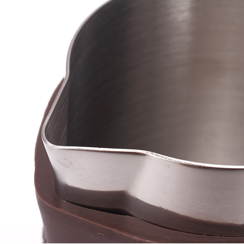 Frothing Coffee Pitcher Pull Flower Cup Stainless Steel Milk Mugs Frother Espresso Cappuccino Jug 2104234435418