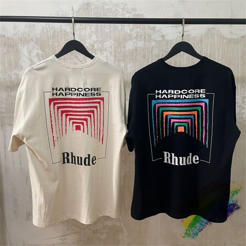 Oversize Rhude BOX PERSPECTIVE T-shirt Men Women Vintage 11 High Quality RHUDE Color Logo Print Tops Tees
Oversize Rhude BOX PERSPECTIVE T-shirt Men Women Vintage 11 High Quality RHUDE Color Logo Print Tops Tees