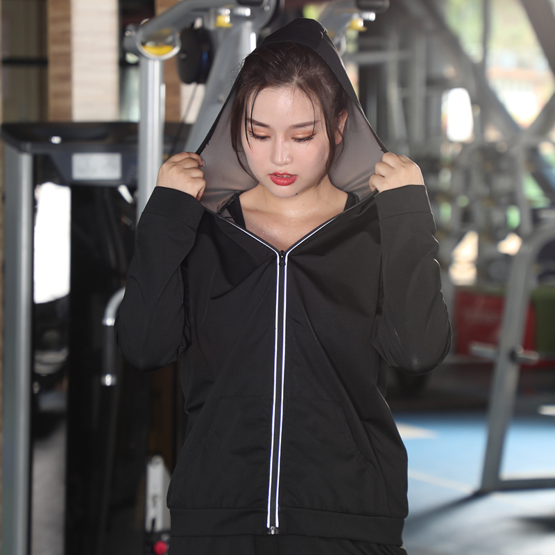 2Pcs Sauna Suit Women Plus Size Gym Clothing Sets for Sweating Weight Loss Female Sports Active Wear Slimming Tracksuits