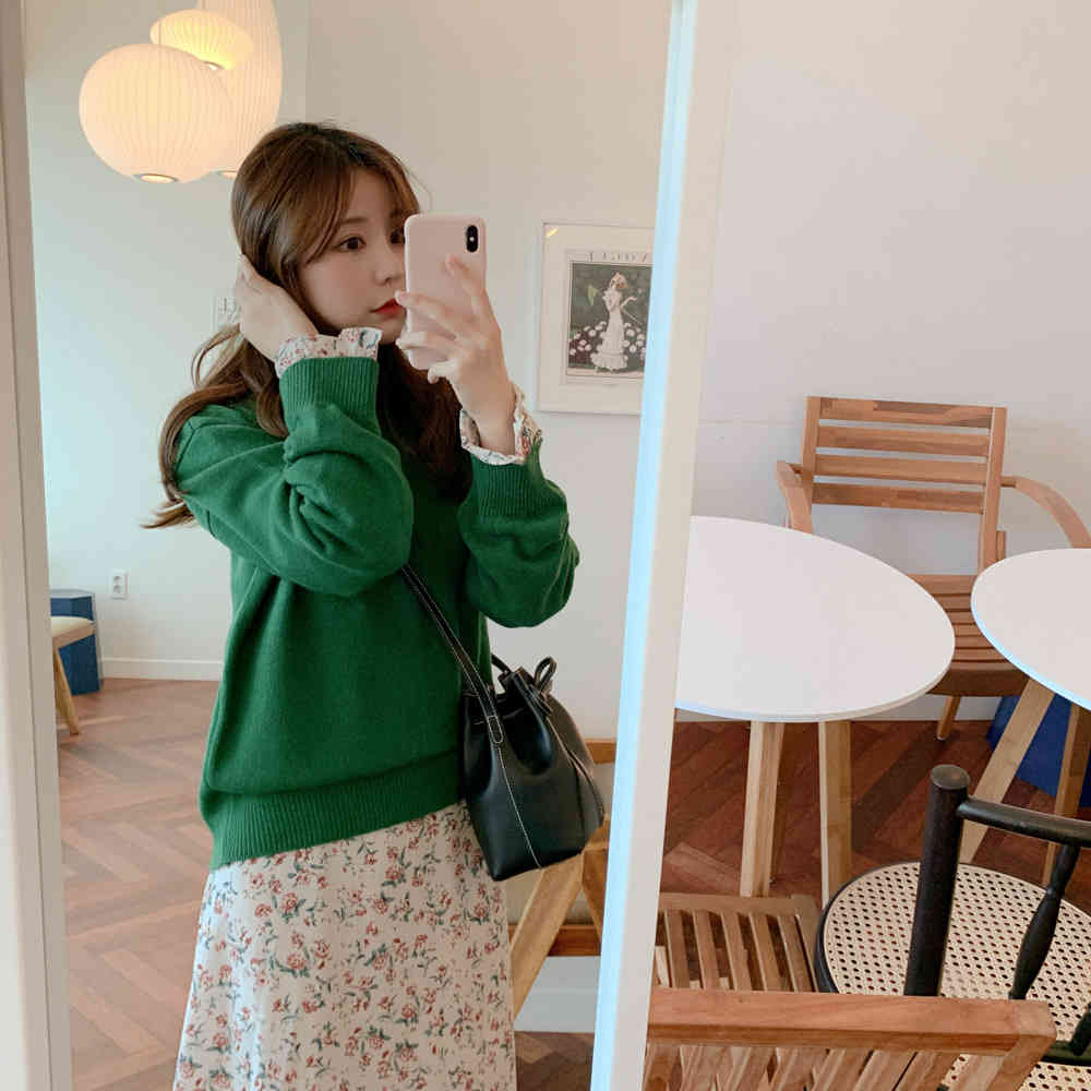 S XL Plus Size Spring Girls Boho chiffon Female Vintage Dress plaid Print Sleeve Women Dresses Long Robe Vestido 210417Z