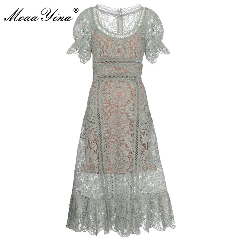 Fashion Designer Summer Elegant white Dresses Women Puff Sleeve Hollow out High waist Vintage Party Midi Dress Vestidos 210524
Fashion Designer Summer Elegant white Dresses Women Puff Sleeve Hollow out High waist Vintage Party Midi Dress Vestidos 210524