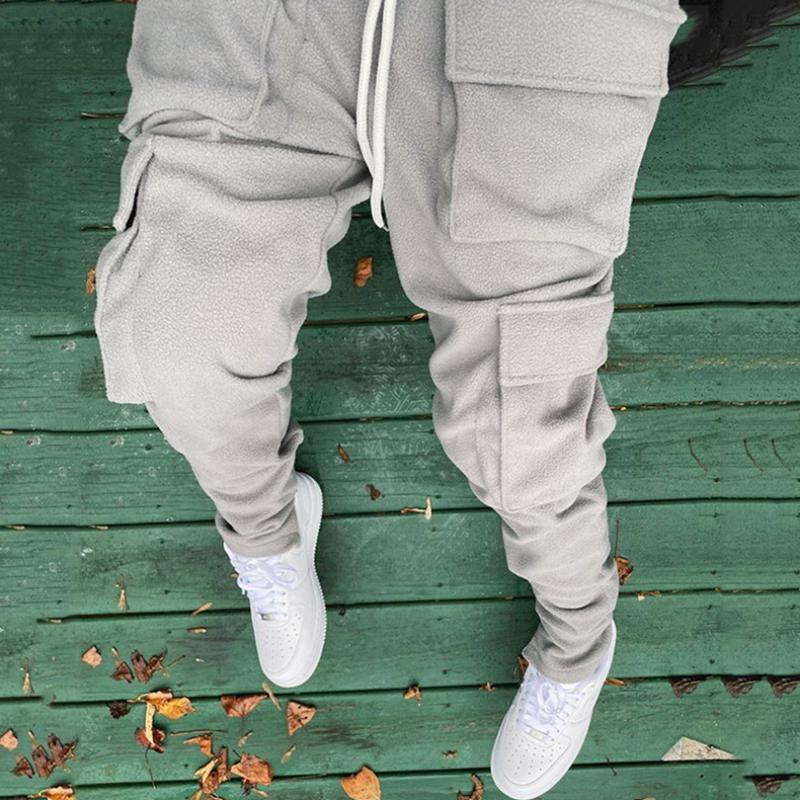 High Street Multi-pocket Pants Sweatpants Men And Women Drawstring Solid Casual Harem Joggers Oversize Baggy Track Men's