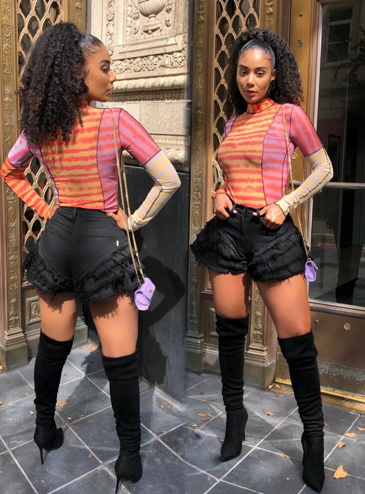 Fashion Summer Women's Shorts Casual Mid-waist Jeans with Wide Legs Pants