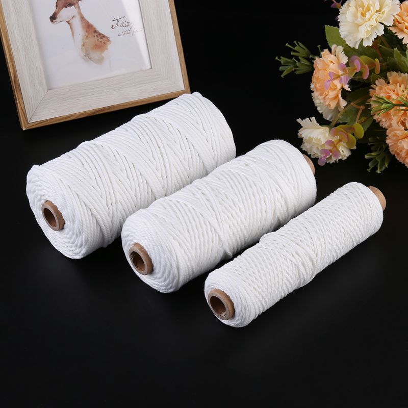 100/200/400 M Natural Flooded Cats Cord Touw Craft Macrame Handmade String Diy Home Decorative 40JA