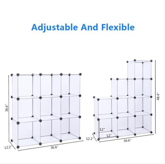 2022 Cube Storage 9-Cube Organizer Shelves DIY Closet Cabinet white Boxes & Bins Organization
