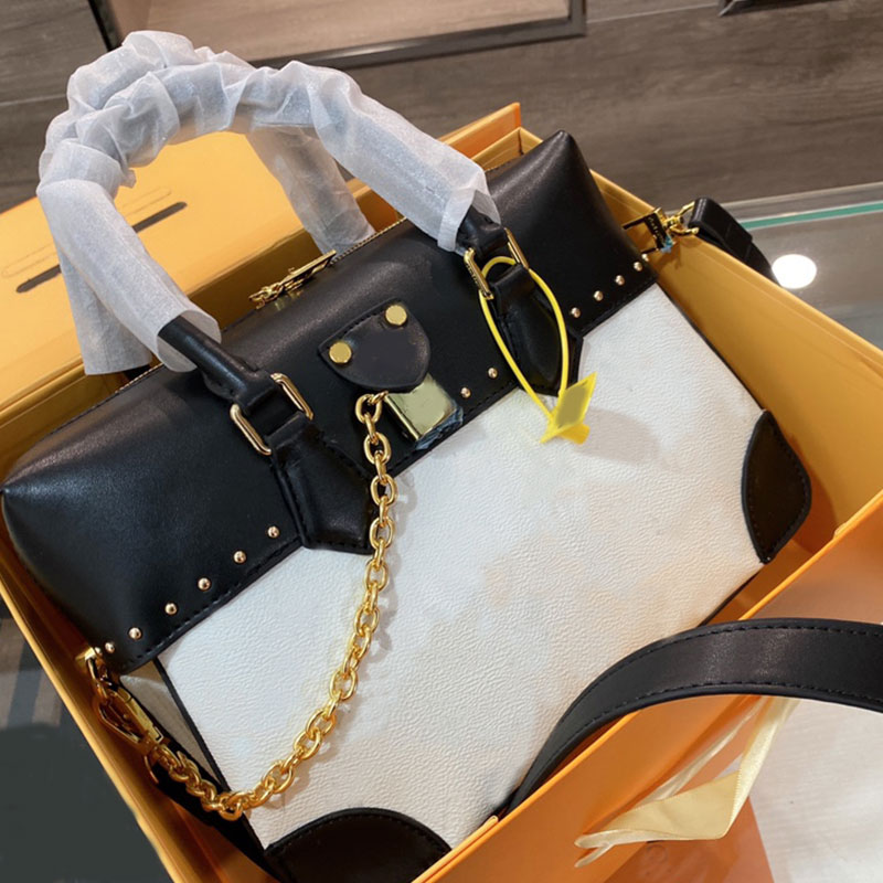 Chains Lock Tote Bag Handbags Purse Large Capacity Shoulder Bags Patchwork Pattern Genuine Leather Fashion Letter Handbag Removable Adjustab
Chains Lock Tote Bag Handbags Purse Large Capacity Shoulder Bags Patchwork Pattern Genuine Leather Fashion Letter Handbag Removable Adjustab