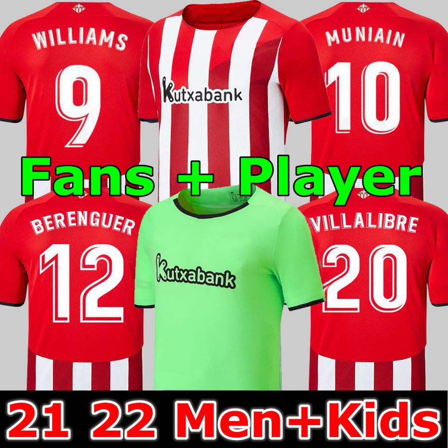 Fans players version 21 22 Club Soccer Jerseys BERENGUER 2021 2022 MUNIAIN Athletic Bilbao WILLIAMS Football shirt RAUL GARCIA VILLALIBRE Jersey, 21 22 away jersey
Fans players version 21 22 Club Soccer Jerseys BERENGUER 2021 2022 MUNIAIN Athletic Bilbao WILLIAMS Football shirt RAUL GARCIA VILLALIBRE Jersey, 21 22 away jersey