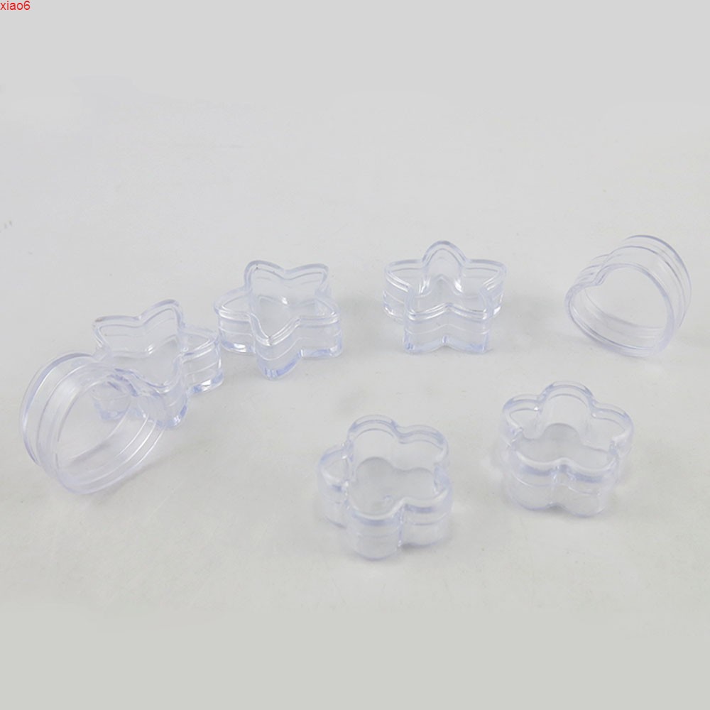10 x Clear Plastic Jar and Lids Empty Cosmetic Containers Makeup Box Travel Bottle Cute 5g 5ml Heart Flower Star Shapehigh qty
10 x Clear Plastic Jar and Lids Empty Cosmetic Containers Makeup Box Travel Bottle Cute 5g 5ml Heart Flower Star Shapehigh qty