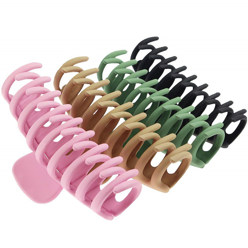 Clamps Colorful Large Size Hairpins Scrub Plastic Claw Hair Clips For Women Barrettes Carving Crab Clamp Accessories ZWL763, Slivery;golden
Clamps Colorful Large Size Hairpins Scrub Plastic Claw Hair Clips For Women Barrettes Carving Crab Clamp Accessories ZWL763, Slivery;golden