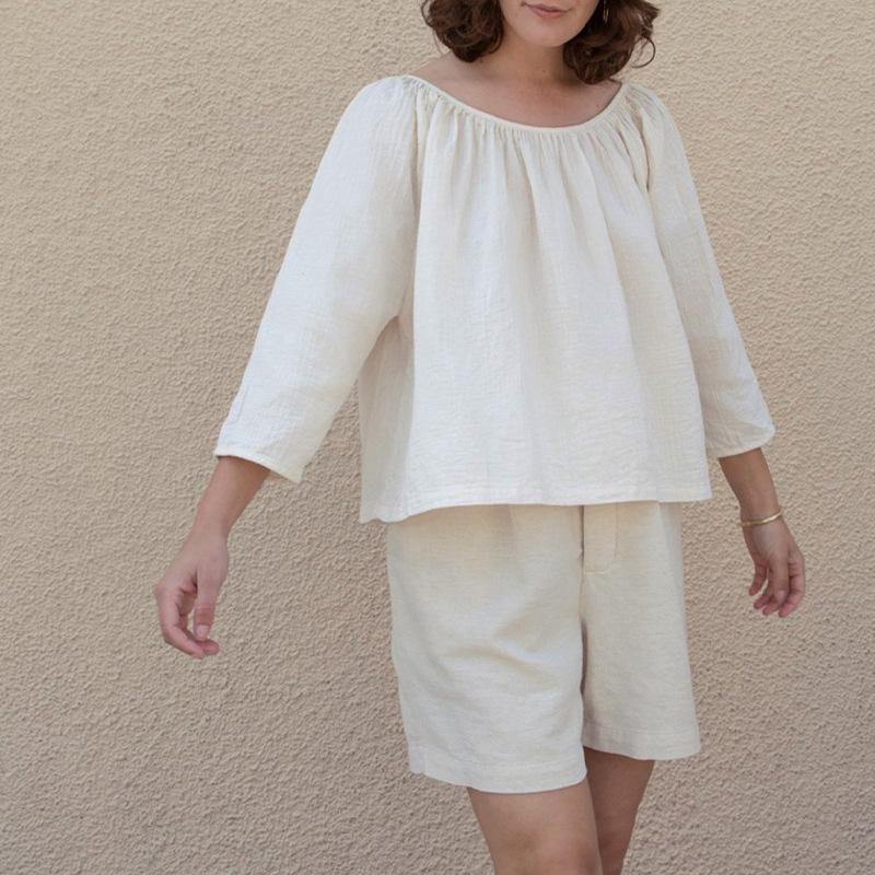 Women's T-Shirt 100% Cotton Women Casual Loose Shirring Three Quarter Sleeve Harajuku Oversized Tees Y2k Top 121221WCY, White
Women's T-Shirt 100% Cotton Women Casual Loose Shirring Three Quarter Sleeve Harajuku Oversized Tees Y2k Top 121221WCY, White