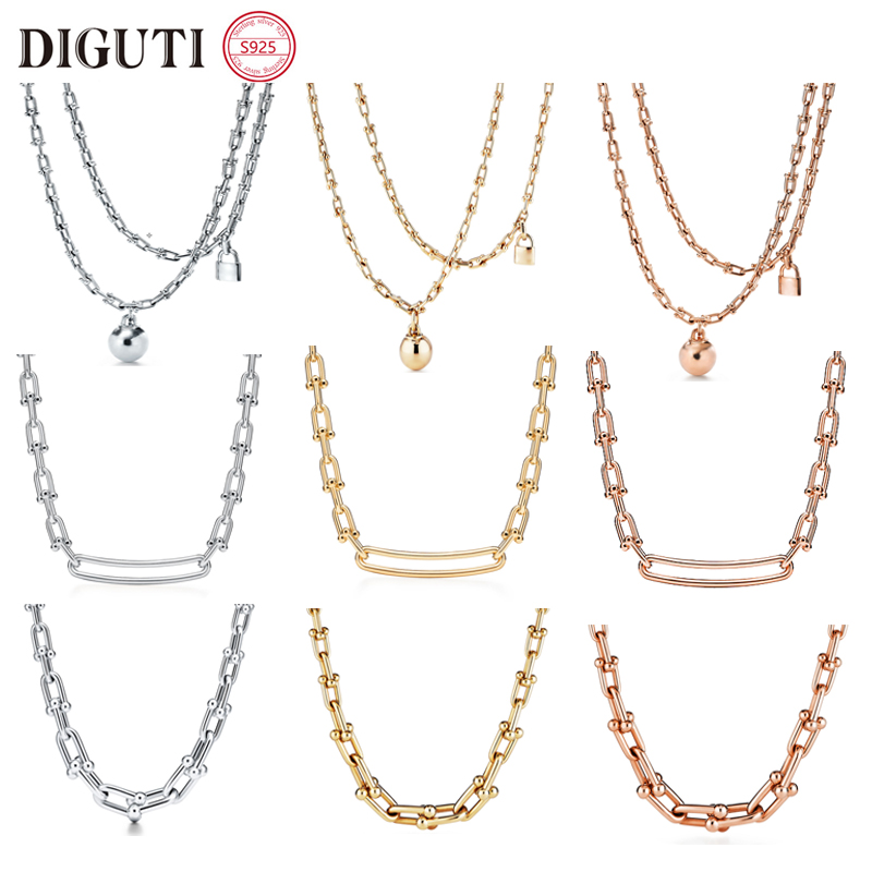 tiff Women's Sterling Silver Necklace, 925, Hardwear, Series, Chain, Link, Talisman, Small, U-Type, Luxury Brand Jewelry
tiff Women's Sterling Silver Necklace, 925, Hardwear, Series, Chain, Link, Talisman, Small, U-Type, Luxury Brand Jewelry