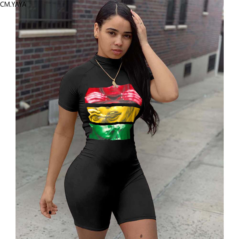 CM.YAYA Women Striped Splicing Short Sleeve Turtleneck Bodycon Bodysuit Jumpsuit One Piece Overalls Active Wear Romper Playsuits, Black
CM.YAYA Women Striped Splicing Short Sleeve Turtleneck Bodycon Bodysuit Jumpsuit One Piece Overalls Active Wear Romper Playsuits, Black