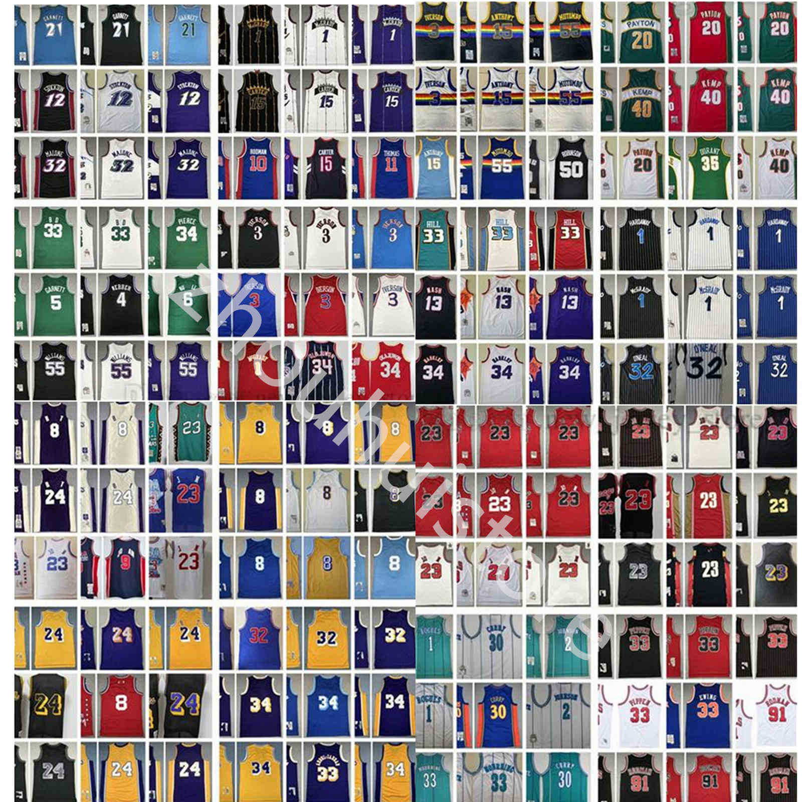 Mitchell and Ness Retro Michael Stitched Basketball Jerseys Iverson Pippen Rodman McGrady Garnett Malone Mutombo Bibby Stockton Kemp Payton, Select number of picture
Mitchell and Ness Retro Michael Stitched Basketball Jerseys Iverson Pippen Rodman McGrady Garnett Malone Mutombo Bibby Stockton Kemp Payton, Select number of picture