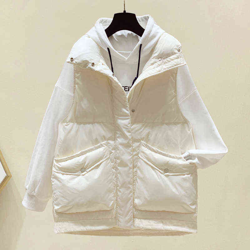 Autumn Winter Selling Sleeveless Jacket Women Korean Fashion Casual Female Warm Womens Vest Outerwear black waistcoat BA 211120
